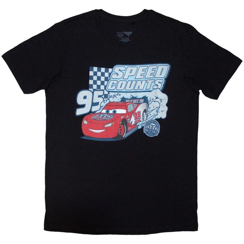 Cars Unisex Adult Speed Counts T-Shirt / Black